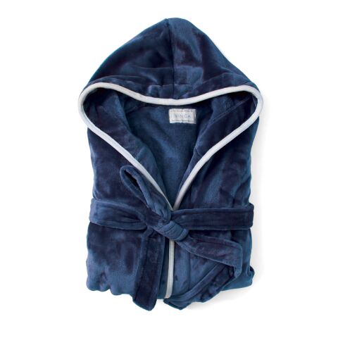 VINGA Louis Luxus Plüsch GRS rPET Bademantel Größe L/XL navy blau | ohne Werbeanbringung | Nicht verfügbar | Nicht verfügbar | Nicht verfügbar