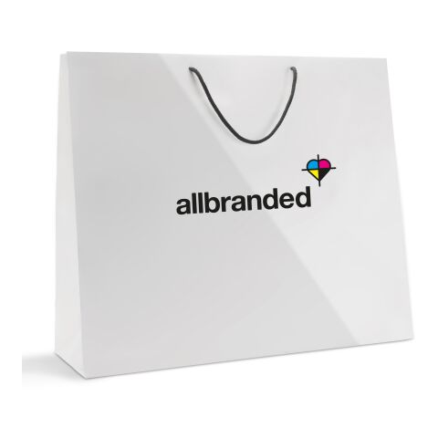 Papiertragetasche 60 x 50 cm mit farbigen Kordeln 4C Offsetdruck | glänzend | 58 - blattgrün