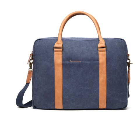 VINGA Bosler Computertasche aus RCS recyceltem Canvas navy blau | ohne Werbeanbringung | Nicht verfügbar | Nicht verfügbar