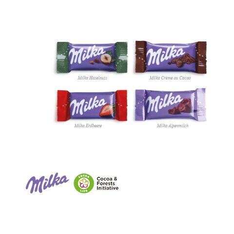 Adventskalender "individuelle Kalenderform" mit Milka Schokolade bunt | ohne Werbeanbringung