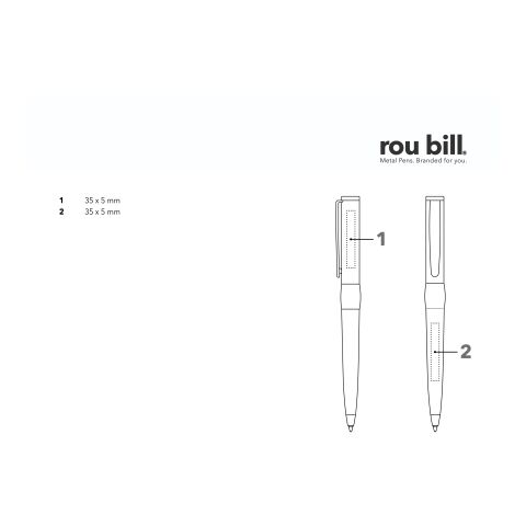 roubill Image   White Line Set (Drehkugelschreiber+ Rollerball) Weiß | ohne Werbeanbringung
