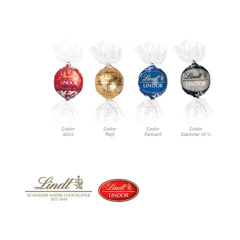 Lindt Lindor Präsent, 3Er bunt | ohne Werbeanbringung