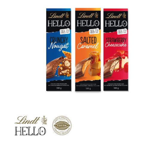 Schokoladentafel Lindt Hello bunt | ohne Werbeanbringung | Schokoladentafel Lindt „HELLO“