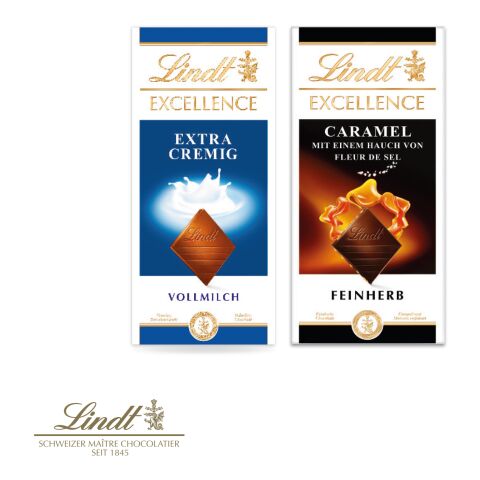 Grußkarte mit Schokoladentafel von Lindt Excellence bunt | ohne Werbeanbringung