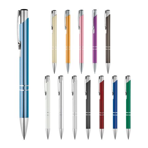 BETA. Aluminium-Kugelschreiber mit Clip Schwarz | ohne Werbeanbringung