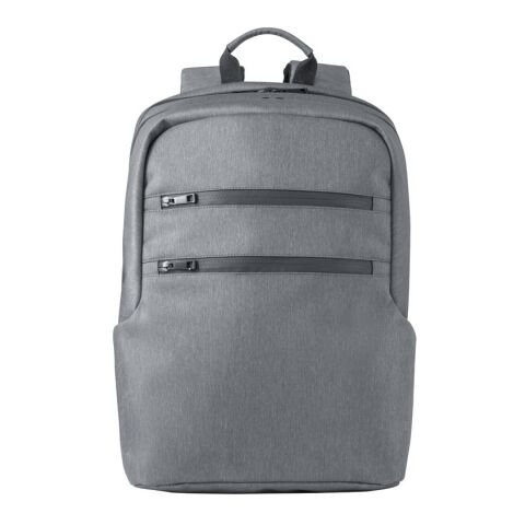 BROOKLYN. Wasserdichter Laptop-Rucksack 15&#039;&#039; aus 2Tone-Nylon Hellgrau | ohne Werbeanbringung