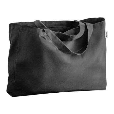 CAMDEN. Tragetasche aus Baumwolle (50%), recycelter Baumwolle (30%) und polyester (20% rPET) (280 g/m²) Schwarz | ohne Werbeanbringung