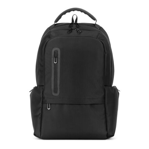 BOSTON SOLID. Laptop-Rucksack (17") aus 150D Nylon mit 2 gepolsterten Fächern schwarz