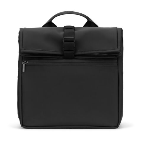 AZORES COOLER. PU-Thermotasche mit Rollverschluss und PEVA-Isolierung (7L) schwarz