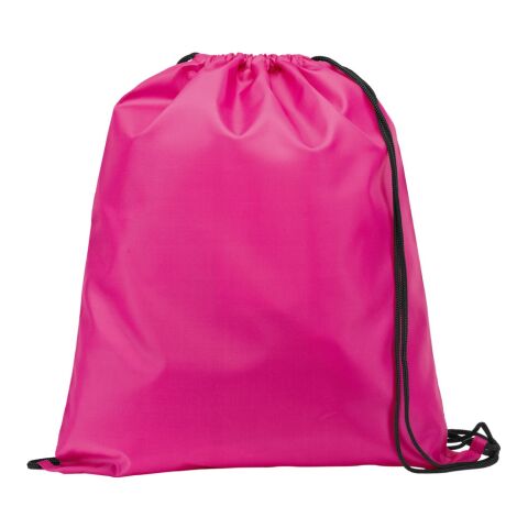CARNABY. 210D Rucksacktasche mit schwarzen Zugbändern Rosa | ohne Werbeanbringung