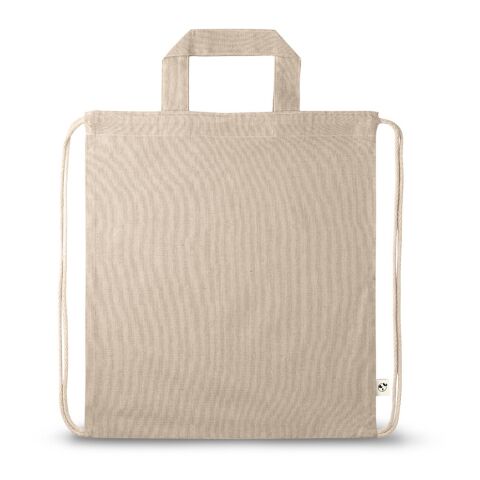 RISSANI. Tragetasche/Turnbeutel (2in1) aus recycelter Baumwolle (70%) und polyester (30% rPET) (140 g/m²) Natur | ohne Werbeanbringung | Nicht verfügbar | Nicht verfügbar | Nicht verfügbar