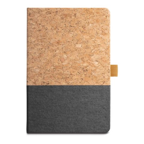 KLEE. A5 Notizbuch aus Kork und Leinen mit linierten Blättern Dunkelgrau