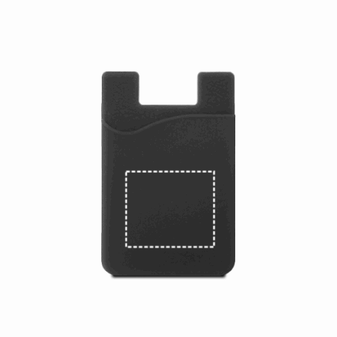 SHELLEY. Smartphone-Kartenhalter aus Silikon schwarz | ohne Werbeanbringung | Nicht verfügbar | Nicht verfügbar | Nicht verfügbar