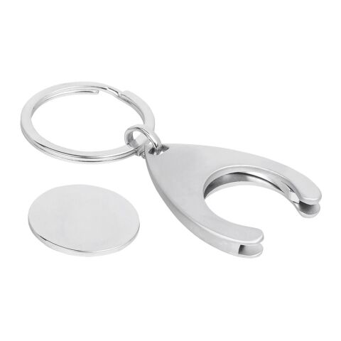 PORTHOS. Schlüsselanhänger aus Metall Silber | ohne Werbeanbringung