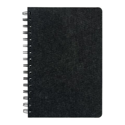 MISHIMA. A5-Ringbuch mit flexiblem Einband aus recyceltem Filz (100% rPET) mit linierten Seiten 1-farbiger Siebdruck