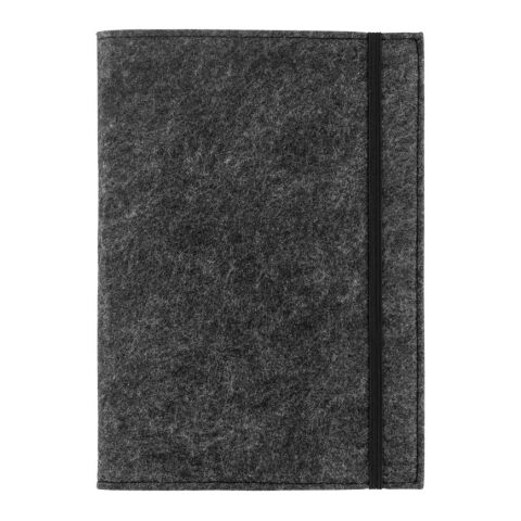 BALDWIN. A5 Notizblock mit Umschlag aus recyceltem Filz (100% rPET) und linierten Seiten aus 100 % Recyclingpapier ohne Werbeanbringung