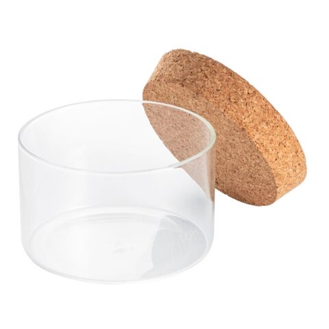 SPICE 380. Behälter (380 mL) aus Borosilikatglas mit Korkdeckel Beige | ohne Werbeanbringung