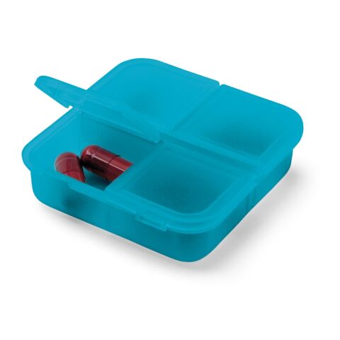 ROBERTS. Tablettenbox mit 4 Fächern Hellblau