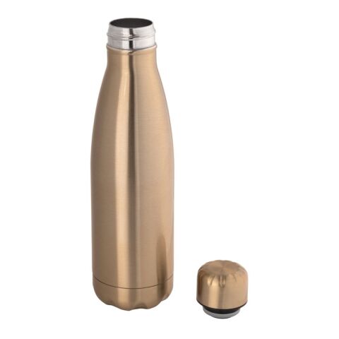 SHOW METALLIC. Edelstahlflasche 510 mL mit mattem Metallic-Finish Gold | ohne Werbeanbringung