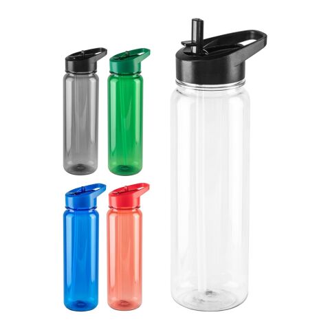 GILMORE. Sportflasche (750ml) aus rPET mit glänzender transluzenter Oberfläche Schwarz | ohne Werbeanbringung