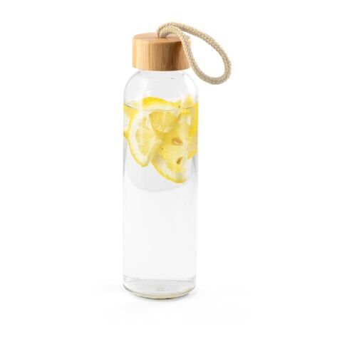 CROSBY. Glasflasche mit Bambusdeckel, 520 ml Natur