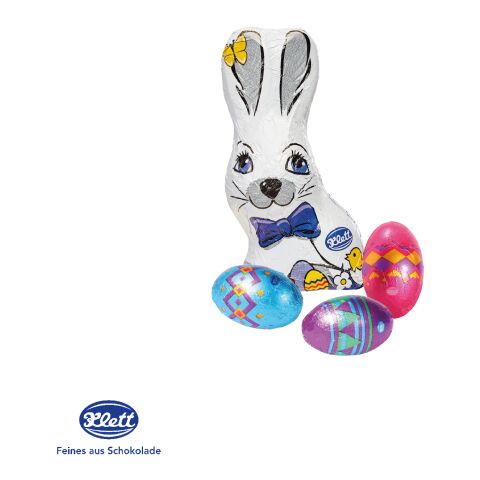 Großes Osternest Mit Klett Schokolade bunt | ohne Werbeanbringung