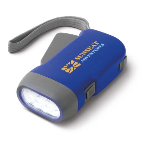 EDDIE. Dynamo Taschenlampe mit 3-LEDs Blau | ohne Werbeanbringung | Nicht verfügbar | Nicht verfügbar | Nicht verfügbar