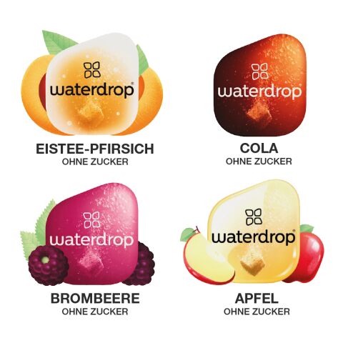 Tisch-Adventskalender Waterdrop®, Inlay aus Papier bunt | ohne Werbeanbringung