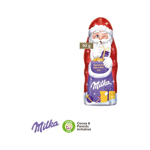 Milka Weihnachtsmann, 90 G bunt | ohne Werbeanbringung
