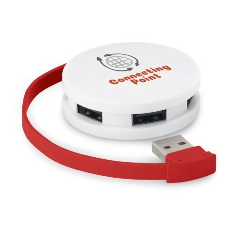 GARDNER. HUB mit Kabel und 4 USB-A-Anschlüssen aus ABS schwarz | ohne Werbeanbringung | Nicht verfügbar | Nicht verfügbar