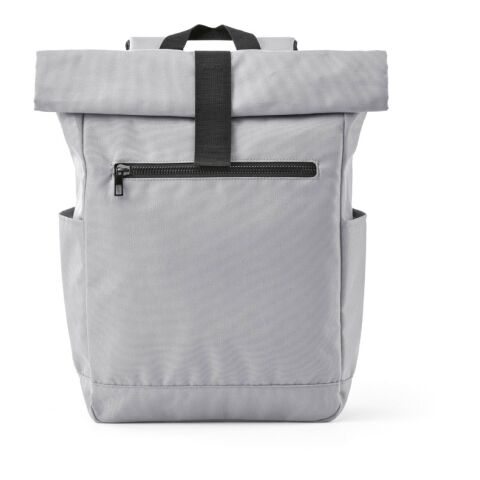 Rome Rucksack 12L aus rPET. Mit Rolltop-Design und Klettverschluss. Grau