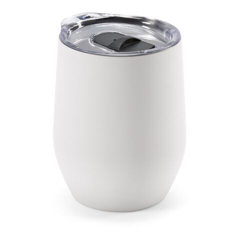 Tigris Reisebecher recy.Edelstahl, 320 ml. Doppelwandig mit Deckel Weiß | ohne Werbeanbringung | Nicht verfügbar | Nicht verfügbar | Nicht verfügbar