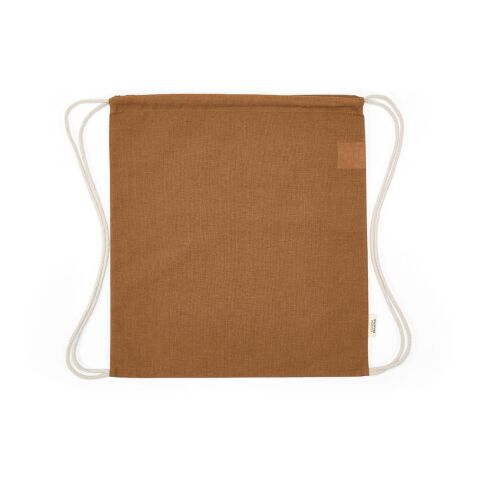 Lhotse Kordelzugbeutel aus recycelter Baumwolle (140 g/m²) Braun | ohne Werbeanbringung | Nicht verfügbar | Nicht verfügbar | Nicht verfügbar