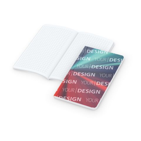 Notizbuch Copy-Book Umfang klein Karton-Softcover individuell bedruckt 4C-Quality | matt | 94 × 152 mm / Winkelkaro