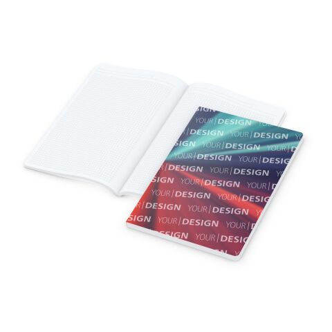 Notizbuch Flexx-Book Umfang groß Karton-Softcover individuell bedruckt DIN A4 | ohne Werbeanbringung | Karton glänzend | Winkelkaro