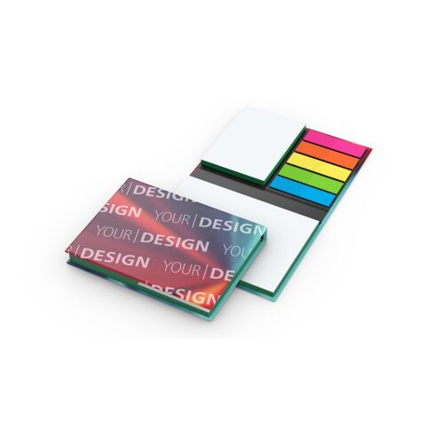 Haftnotiz-Set London Innenteil schwarz 50/50 Haftzettel Farbschnitt Grün | 105 × 78 mm | ohne Werbeanbringung | matt