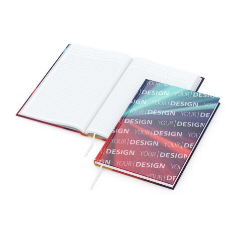Notizbuch Note-Book Ecken spitz Hardcover individuell bedruckt DIN A5 | ohne Werbeanbringung | glänzend | Winkelkaro