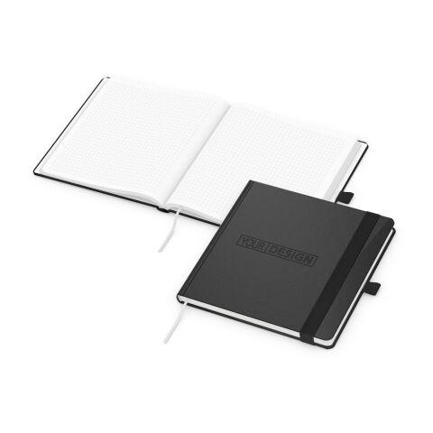 Notizbuch Hardcover Square-Book quadratisch 170 × 170 mm Schwarz | 170 × 170 mm | ohne Werbeanbringung | Blindprägung inkl.