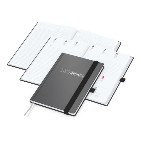 Wochenkalender vorne + Notizen hinten Vision-Hybrid Kunstleder-Hardcover A5 Silberprägung inkl.