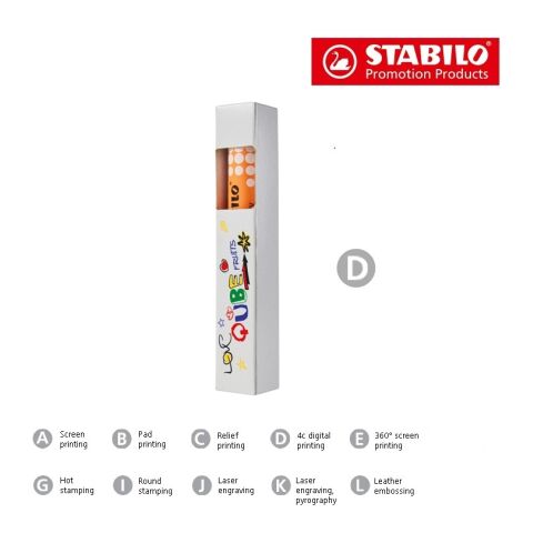 STABILO MARKdry Whiteboard-Marker 1er-Set 4c-Digitaldruck