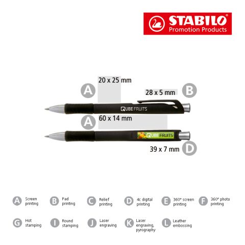 STABILO concept metallic Kugelschreiber schwarz | Nicht verfügbar | Nicht verfügbar | Nicht verfügbar | ohne Werbeanbringung | ohne Werbeanbringung