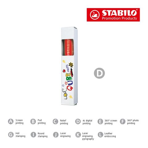 STABILO woody 3 in 1 Farbstift 1er-Set 4c-Digitaldruck