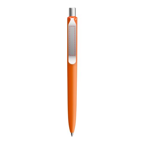 Prodir DS8 Druckkugelschreiber Soft Touch mit Metallclip orange-silber | Blau | ohne Werbeanbringung