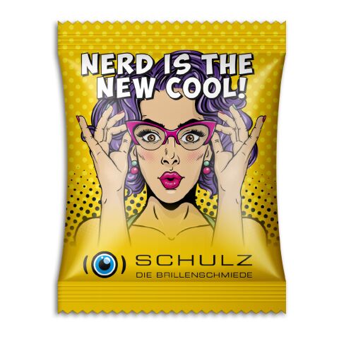 Fruchtgummi Standardformen weiß | ohne Werbeanbringung | Standard-Folie | Herz