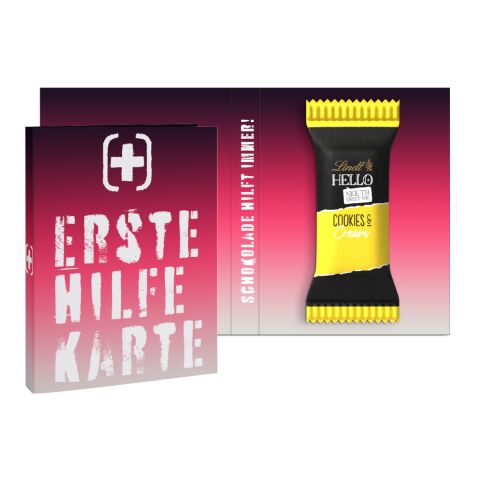 Lindt HELLO Mini Stick in Werbeklappkarte Digitaldruck | Mini Cookies &amp; Cream