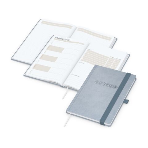 Notizbuch Hardcover orgaLine Mainbook Wochenplaner To-dos Prioritäten Ideen Petrol | DIN A5 | ohne Werbeanbringung | Hochweiß