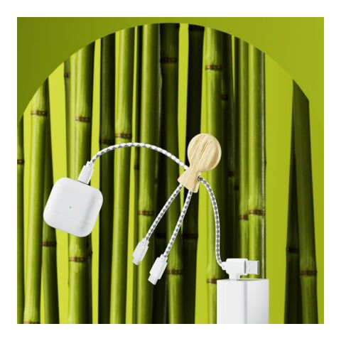Xoopar Mr. Bio Bamboo Charging Cable Natur | ohne Werbeanbringung | Nicht verfügbar | Nicht verfügbar | Nicht verfügbar