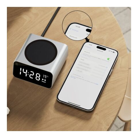 Xoopar GRS Reddi Charge PD Uhr mit kabelloses Ladegerät Hellgrau | ohne Werbeanbringung | Nicht verfügbar | Nicht verfügbar | Nicht verfügbar