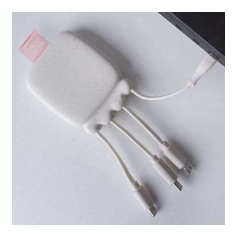 3192 | Xoopar Octopus Gamma 2 Bio Charging cable with 3.000mAh Powerbank Weiss | ohne Werbeanbringung | Nicht verfügbar | Nicht verfügbar | Nicht verfügbar
