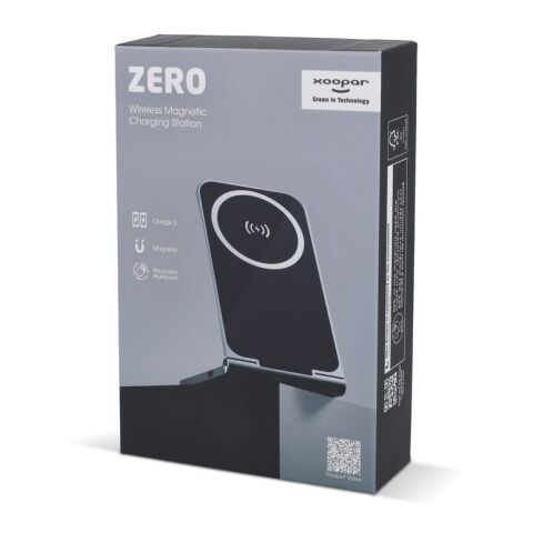 2255 -Xoopar Zero 2 in 1 Drahtloses Ladegerät Kompatibel mit MagSafe Dunkelgrau | ohne Werbeanbringung | Nicht verfügbar | Nicht verfügbar